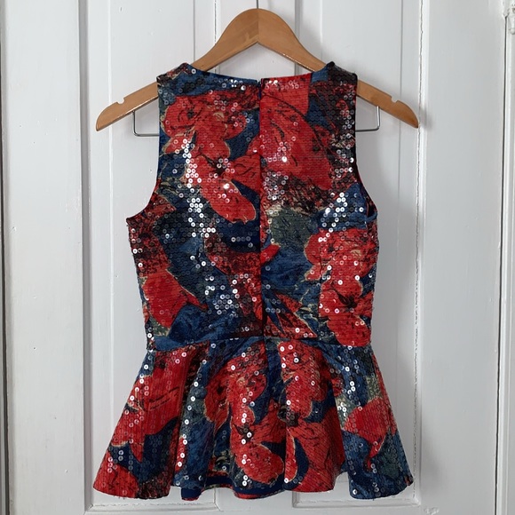 WOLVEN BY ANTHROPOLOGIE SLEEVELESS SUGARED PEPLUM - Picture 3 of 8
